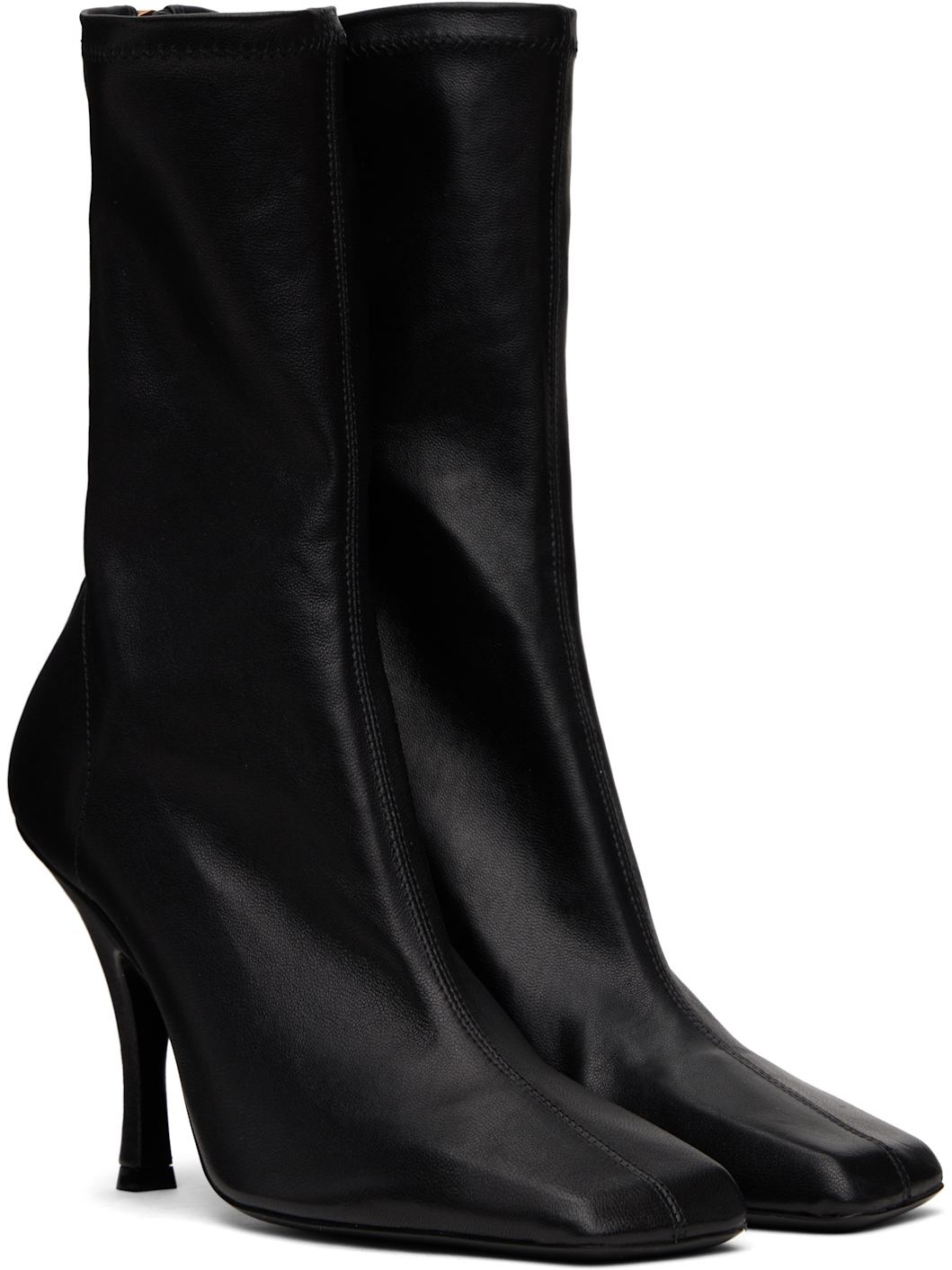 Black Eva Mid Calf Boots - 4