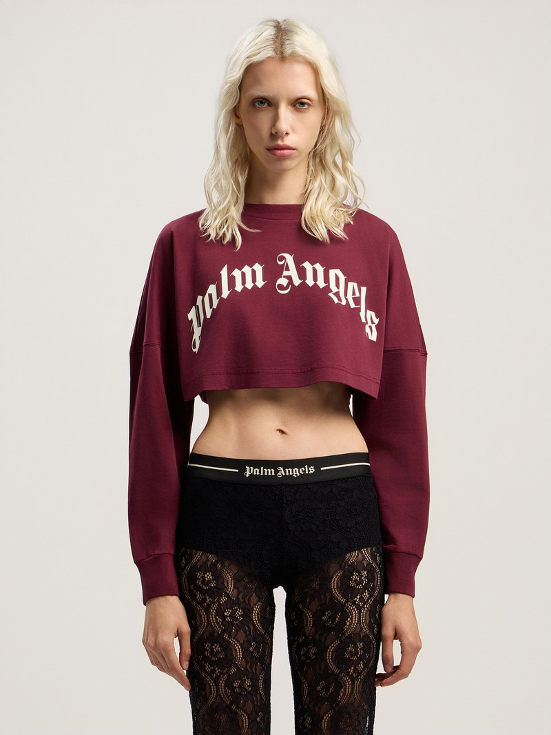 Curved Logo Crop Top - 1