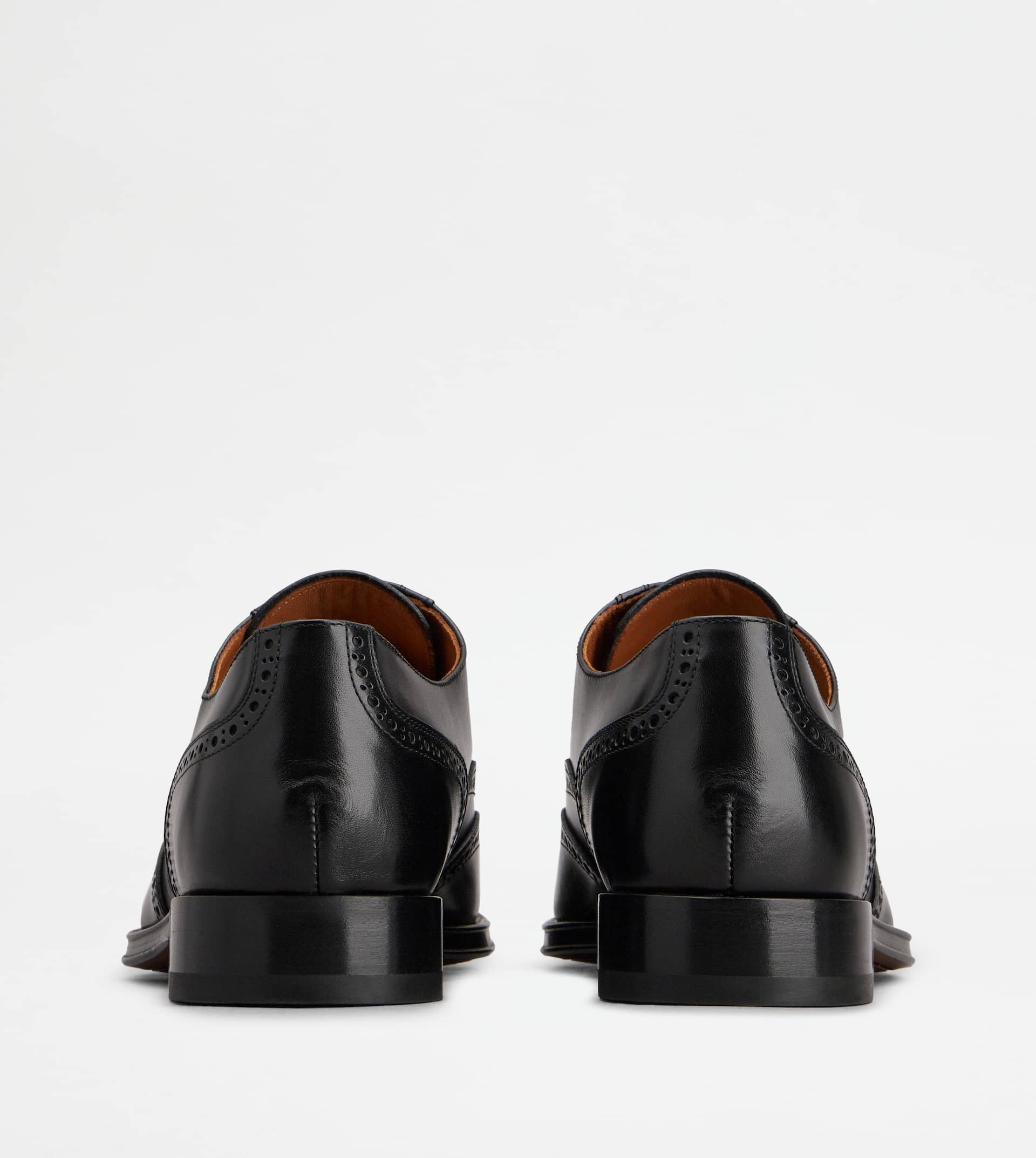 LACE-UPS IN LEATHER - BLACK - 3