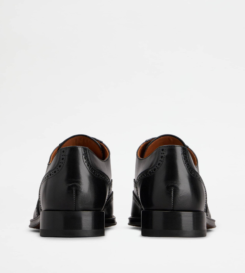 Tod's LACE-UPS IN LEATHER - BLACK outlook
