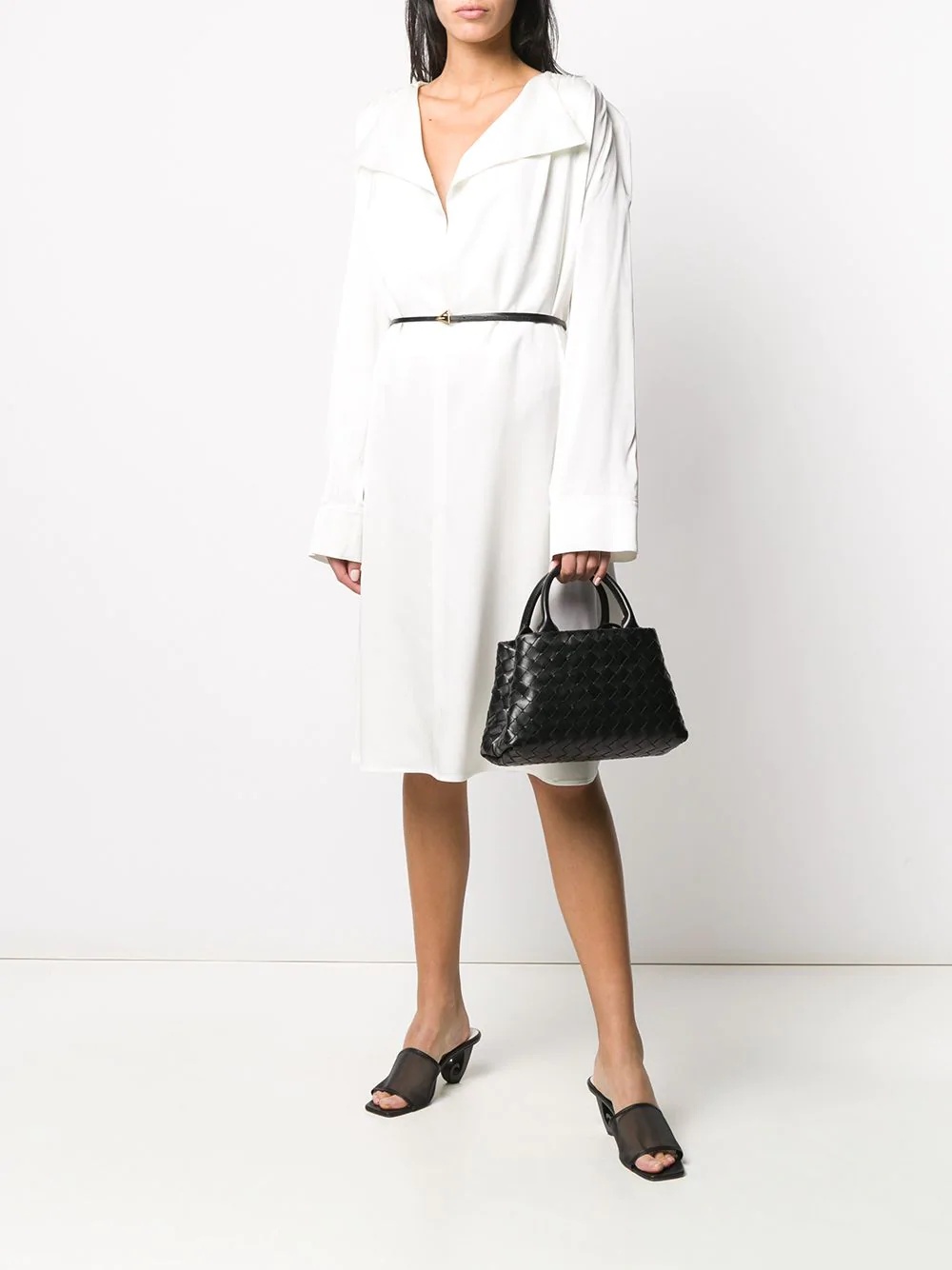 belted shirt dress - 2