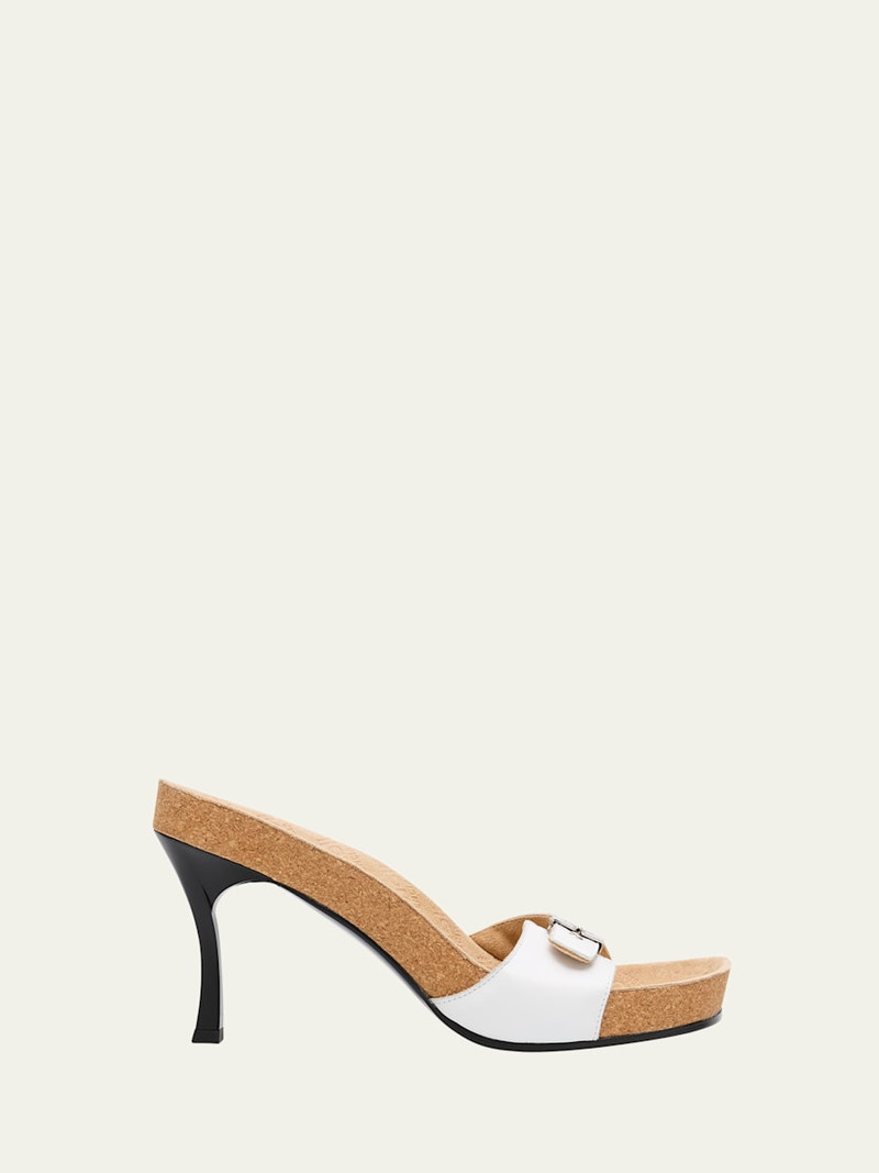 x Scholl Leather Mule Sandals 1