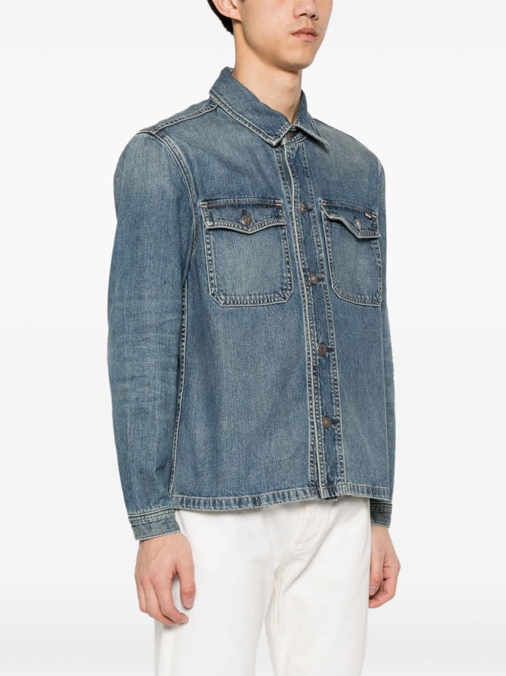 buttoned denim jacket - 3