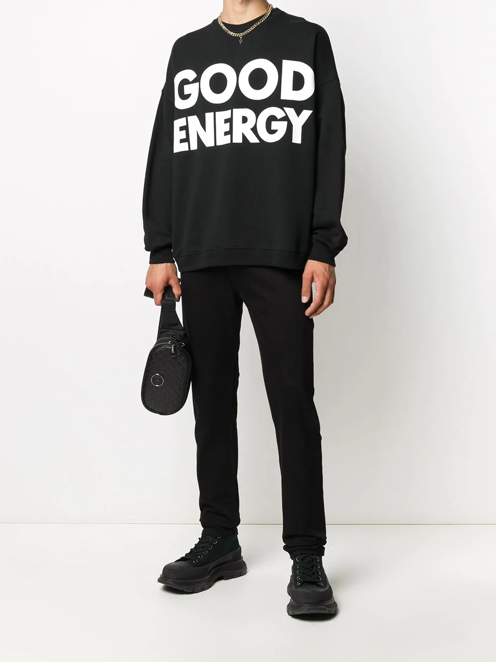 slogan-print sweatshirt - 2