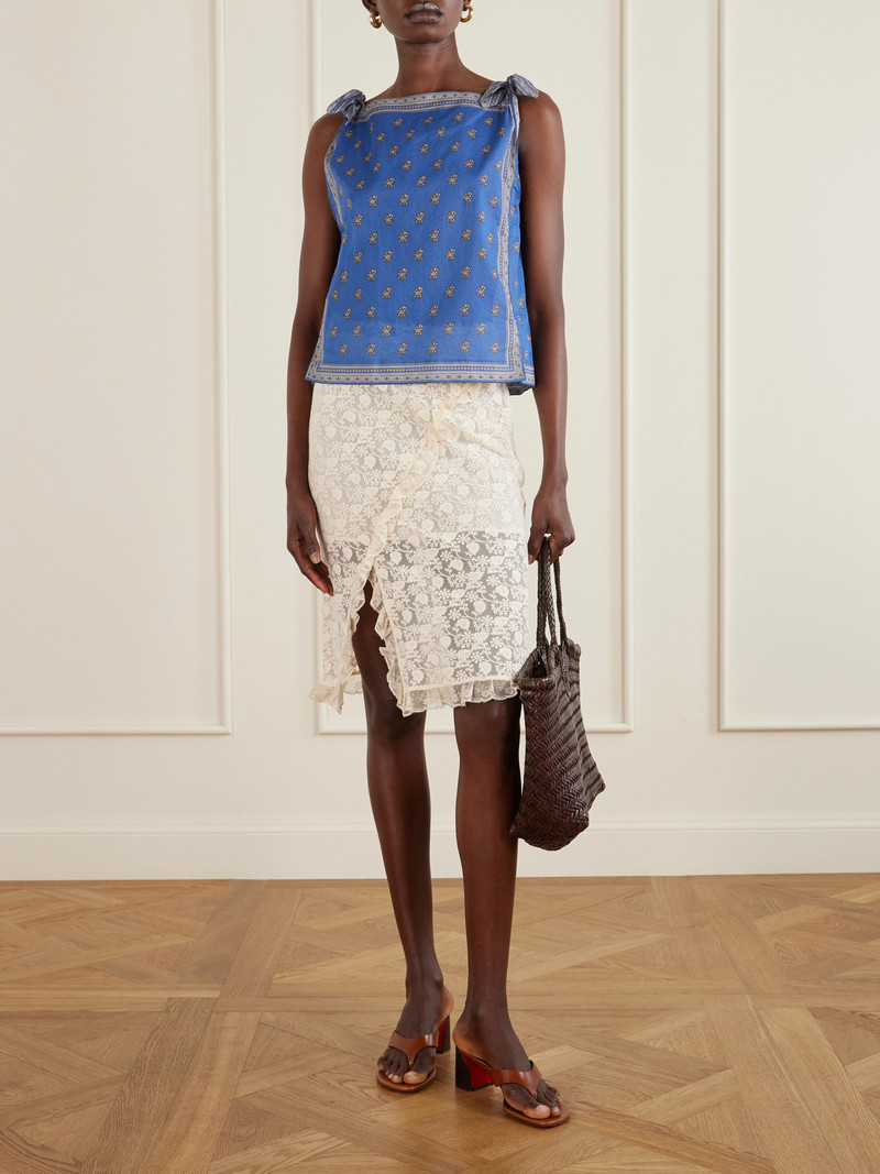 DÔEN Amalia Floral-print Cotton-voile Top outlook