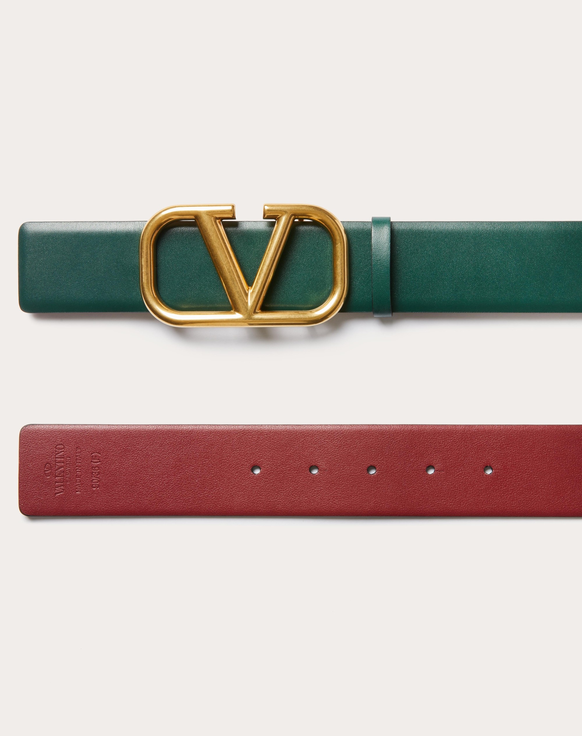 VLOGO SIGNATURE REVERSIBLE CALFSKIN BELT 40 MM - 3