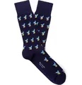 Stretch Cotton-Blend Jacquard Socks - 3