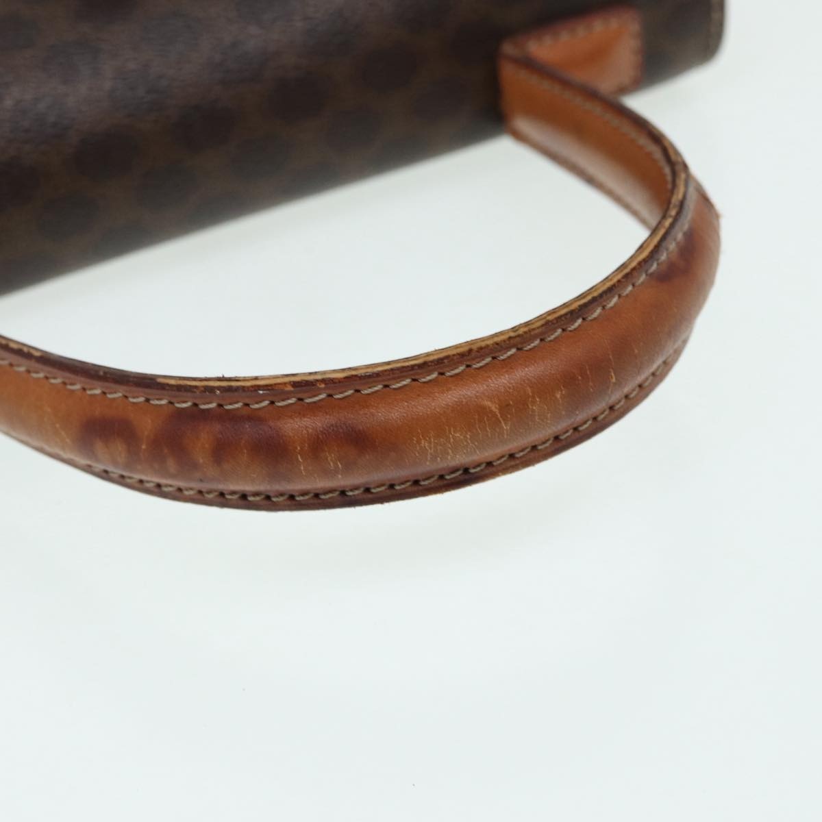 CELINE Macadam Canvas Hand Bag Pvc Leather Brown - 7