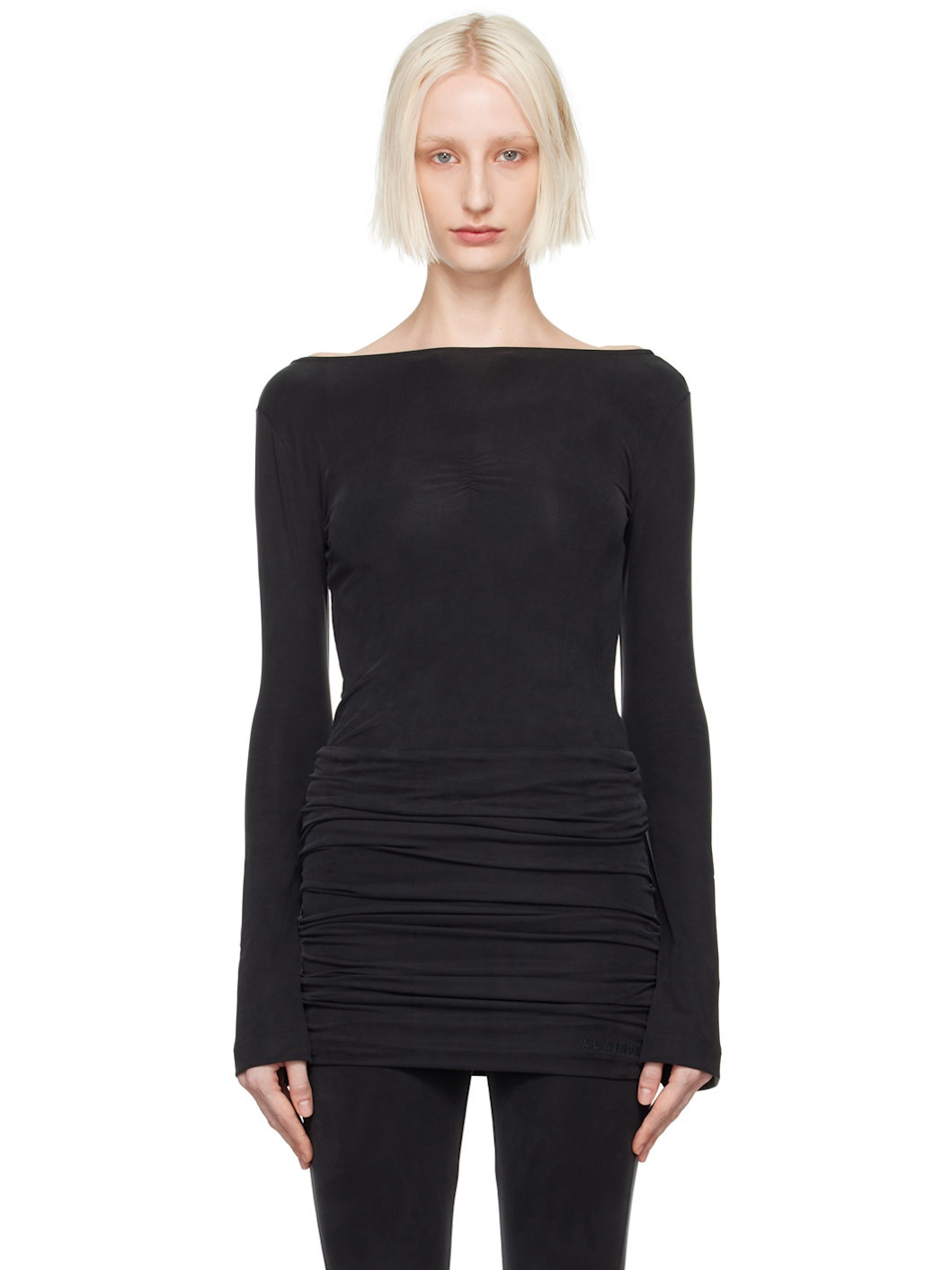 Black Minimal Justaucorps T-shirt - 1