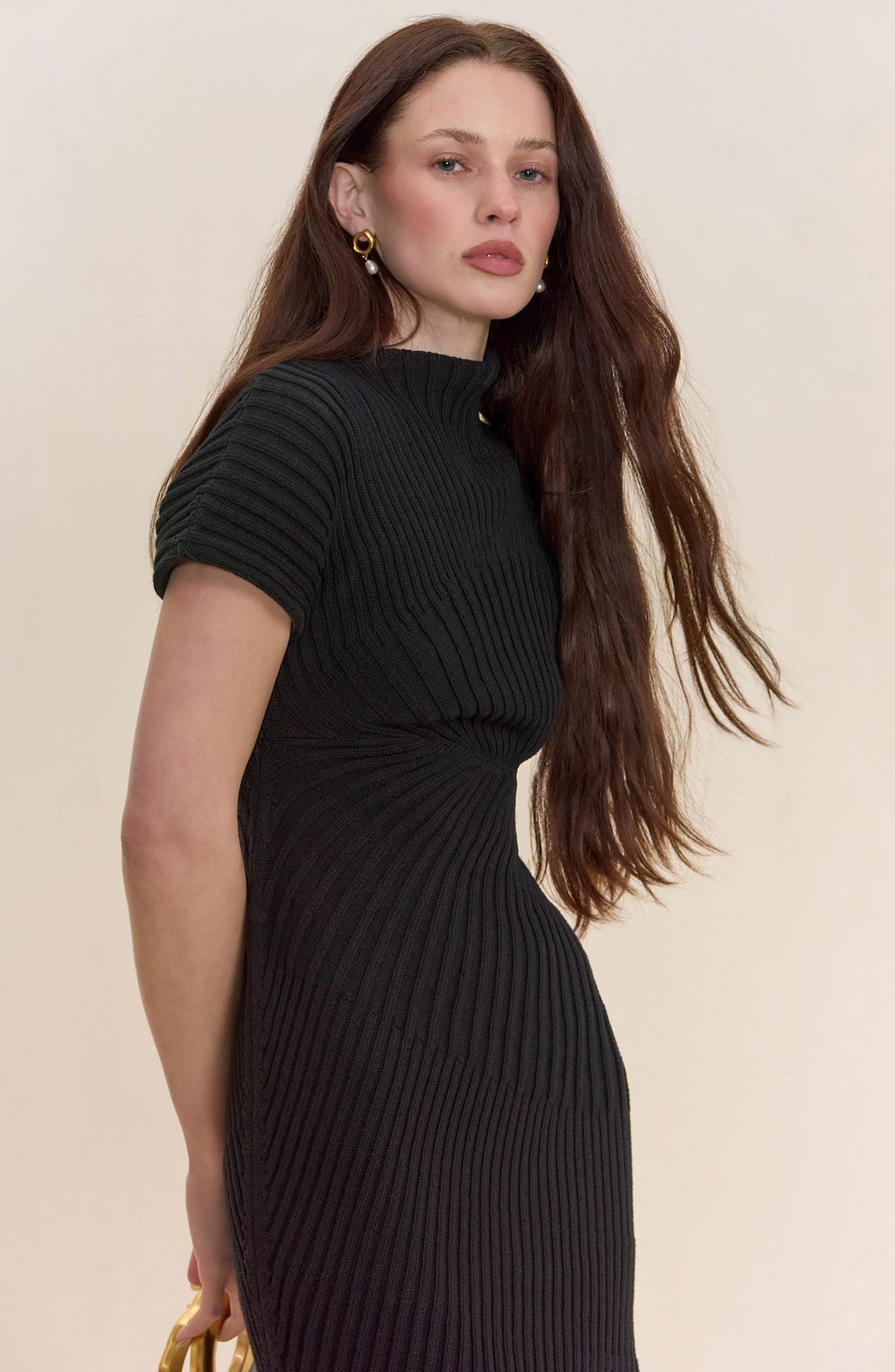 Cult Gaia Luka Cotton Rib Minidress in Black at Nordstrom - 4