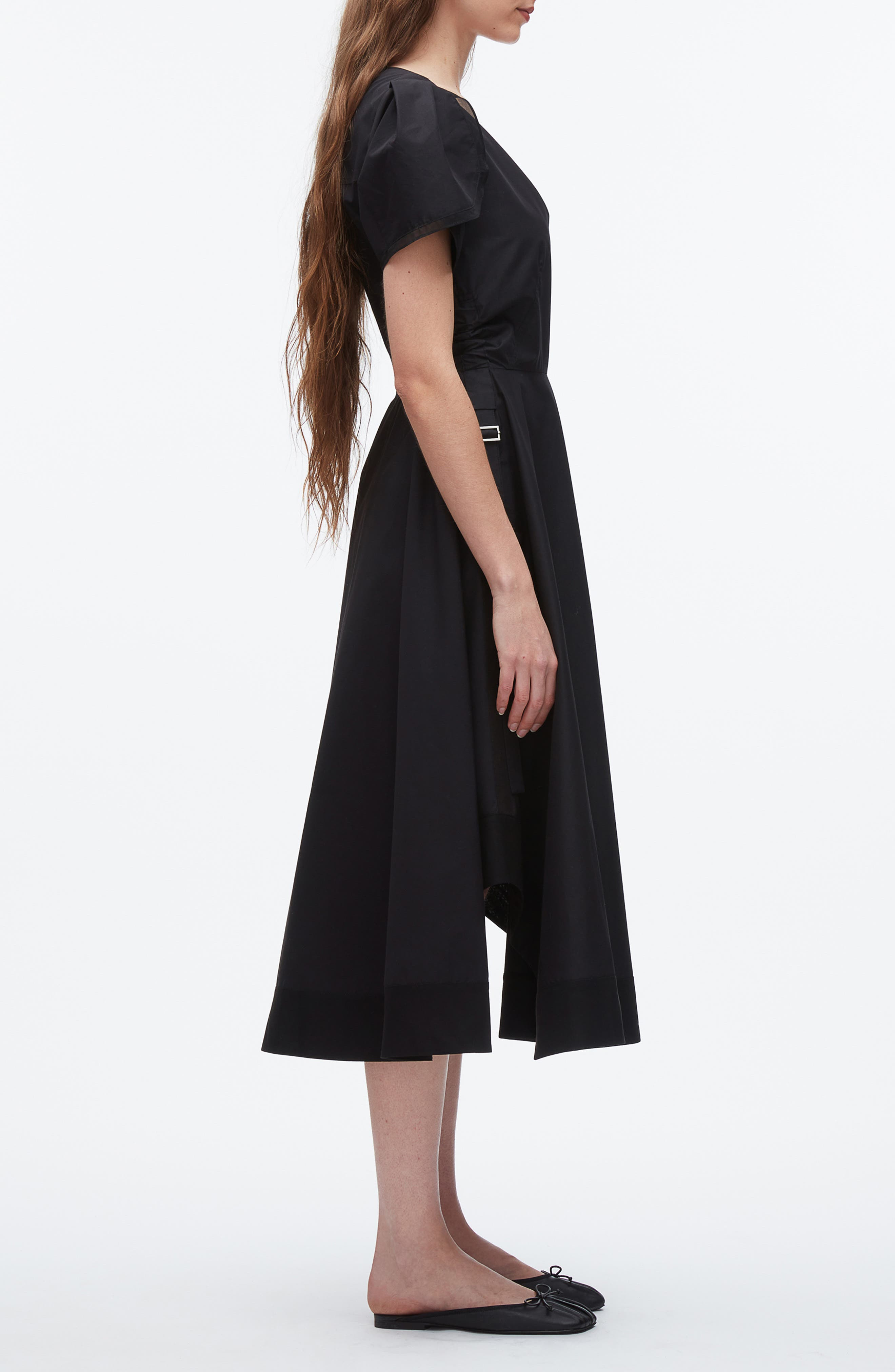 3.1 Phillip Lim Tulip Sleeve A-Line Dress in Black at Nordstrom - 3