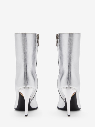 Alexander McQueen Women's Armadillo Ankle Boot in Silver/gold outlook