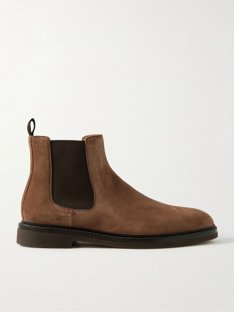 Suede Chelsea Boots Brown 1