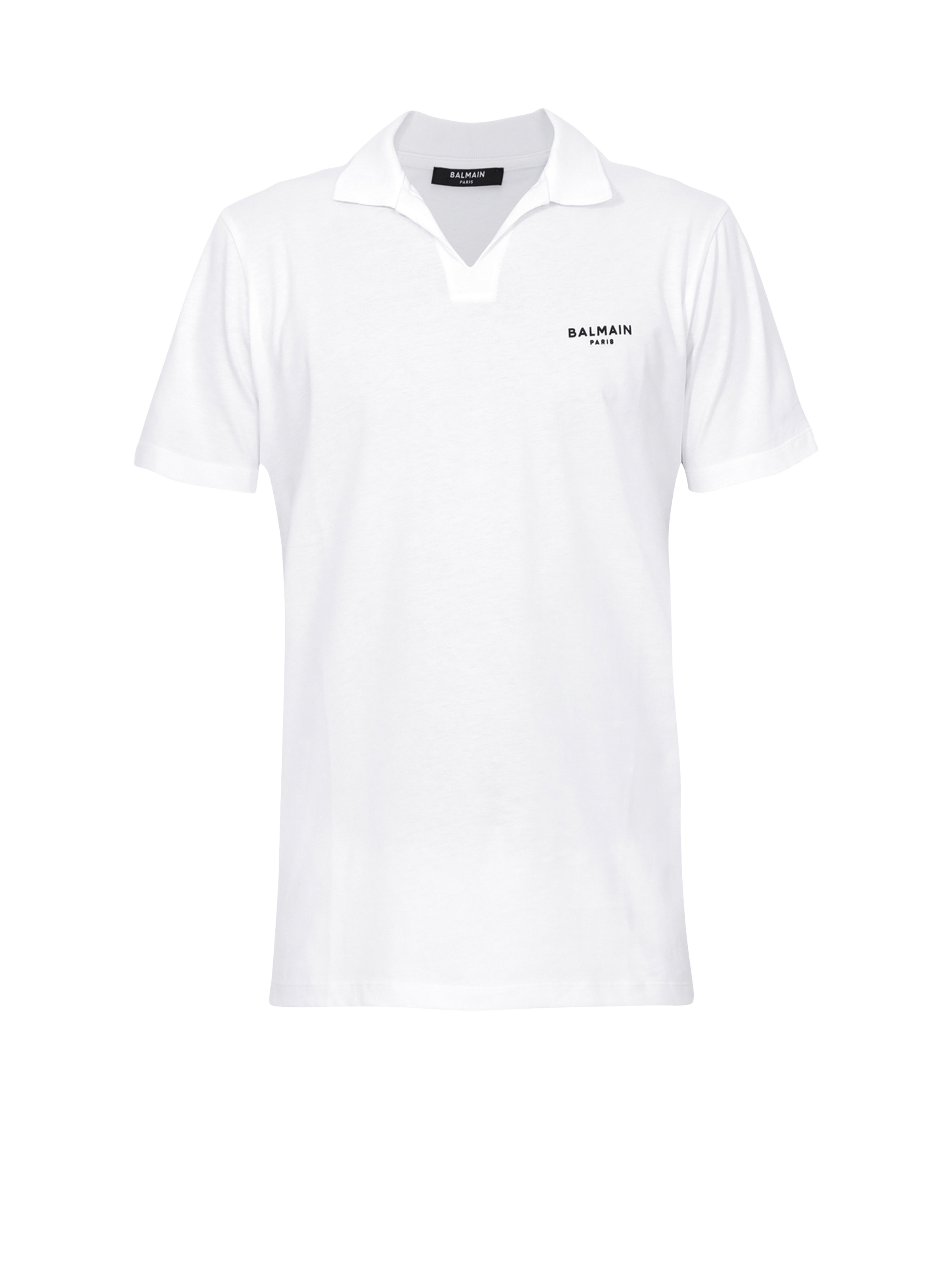 Balmain logo polo shirt in eco-responsible cotton - 1