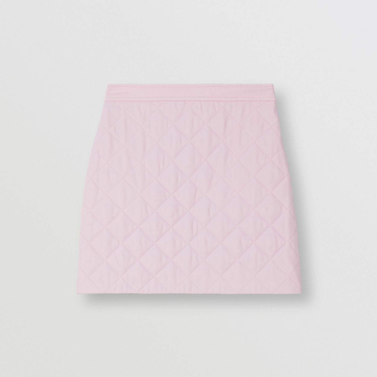 Diamond Quilted Nylon and Cotton Mini Skirt - 1