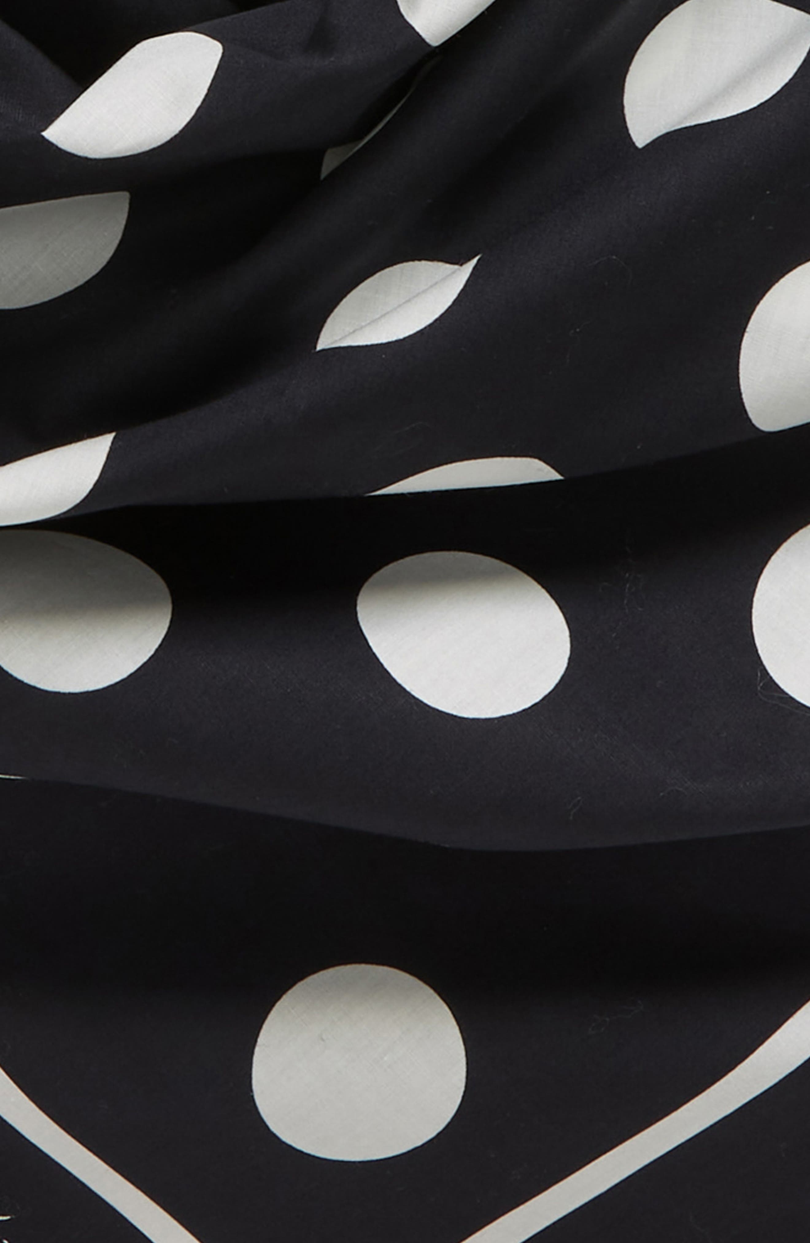 Polka Dot Square Cotton Scarf - 5