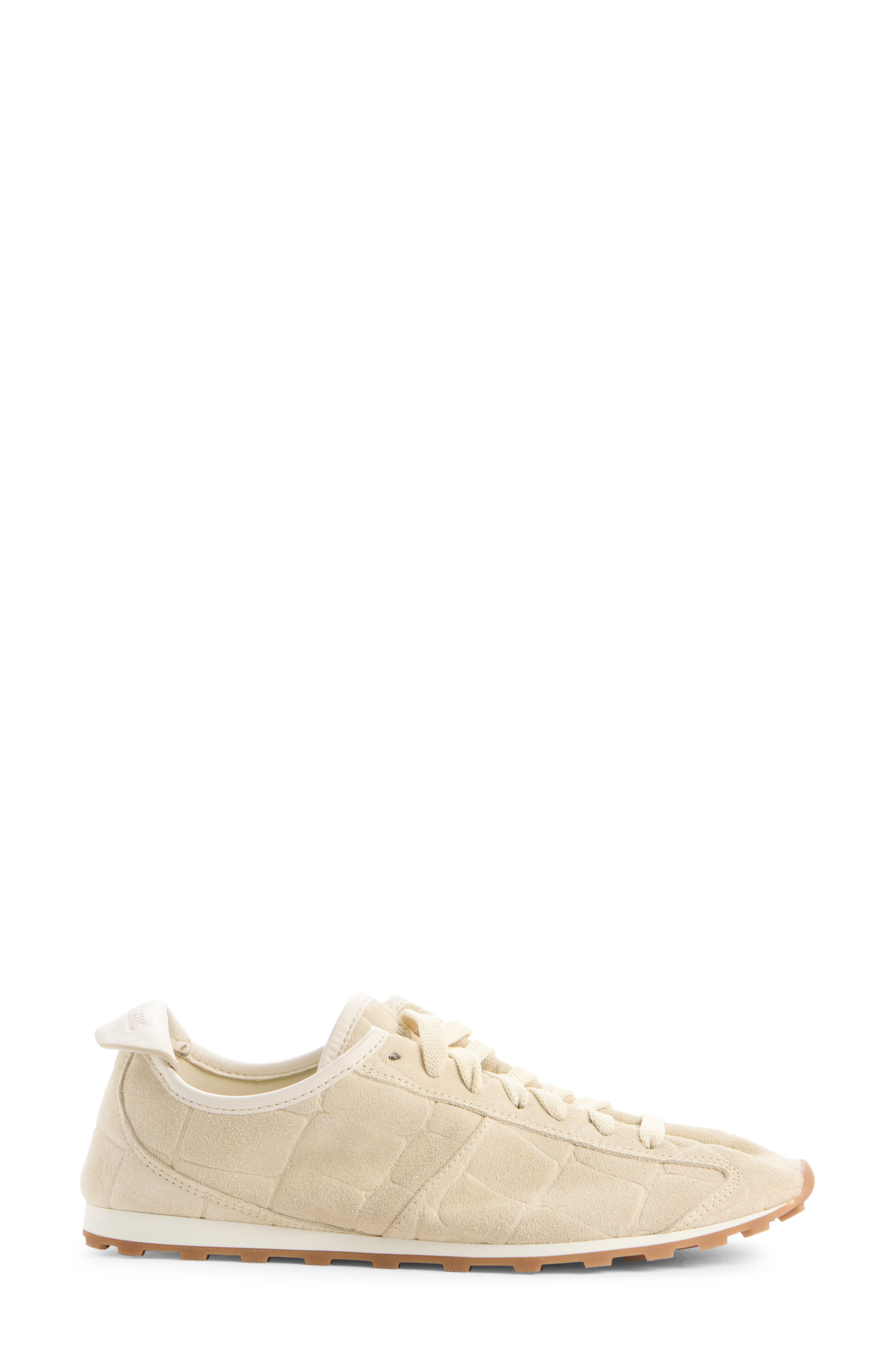 Jacquemus Suede Tennis Sneaker in Ivory 120 at Nordstrom - 3