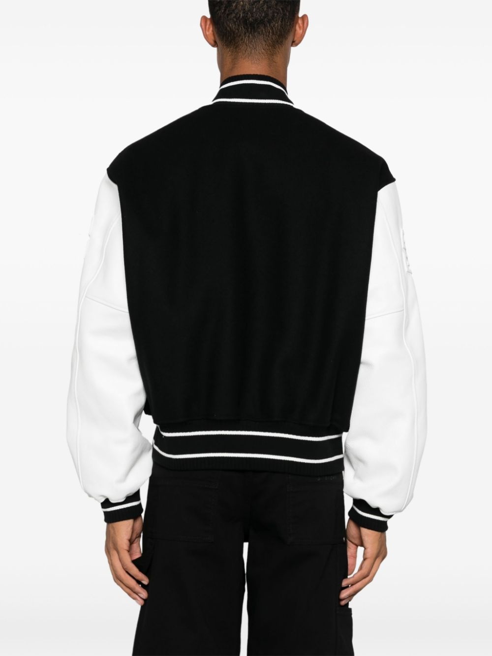contrasting-sleeves bomber jacket - 4