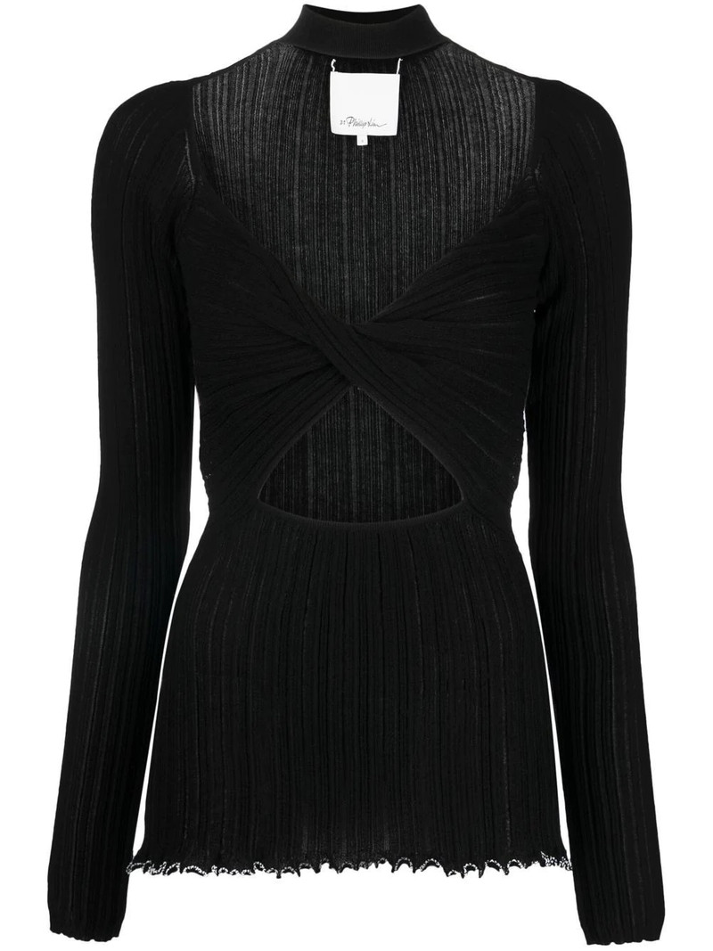 cut-out knitted top 1