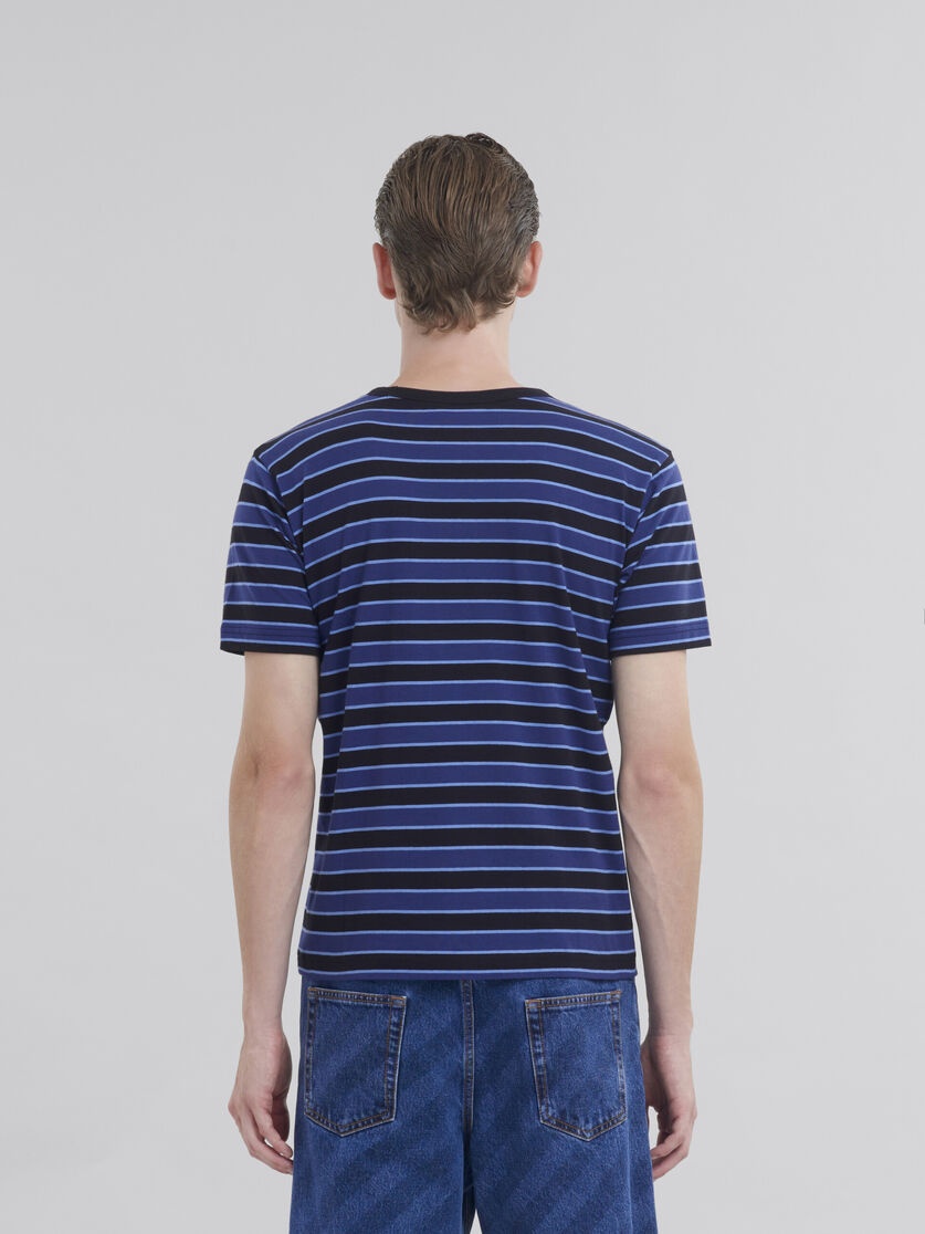 RED STRIPED BOXY COTTON T-SHIRT - 3