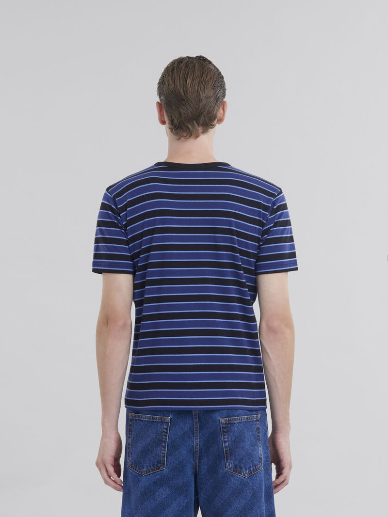 RED STRIPED BOXY COTTON T-SHIRT 3