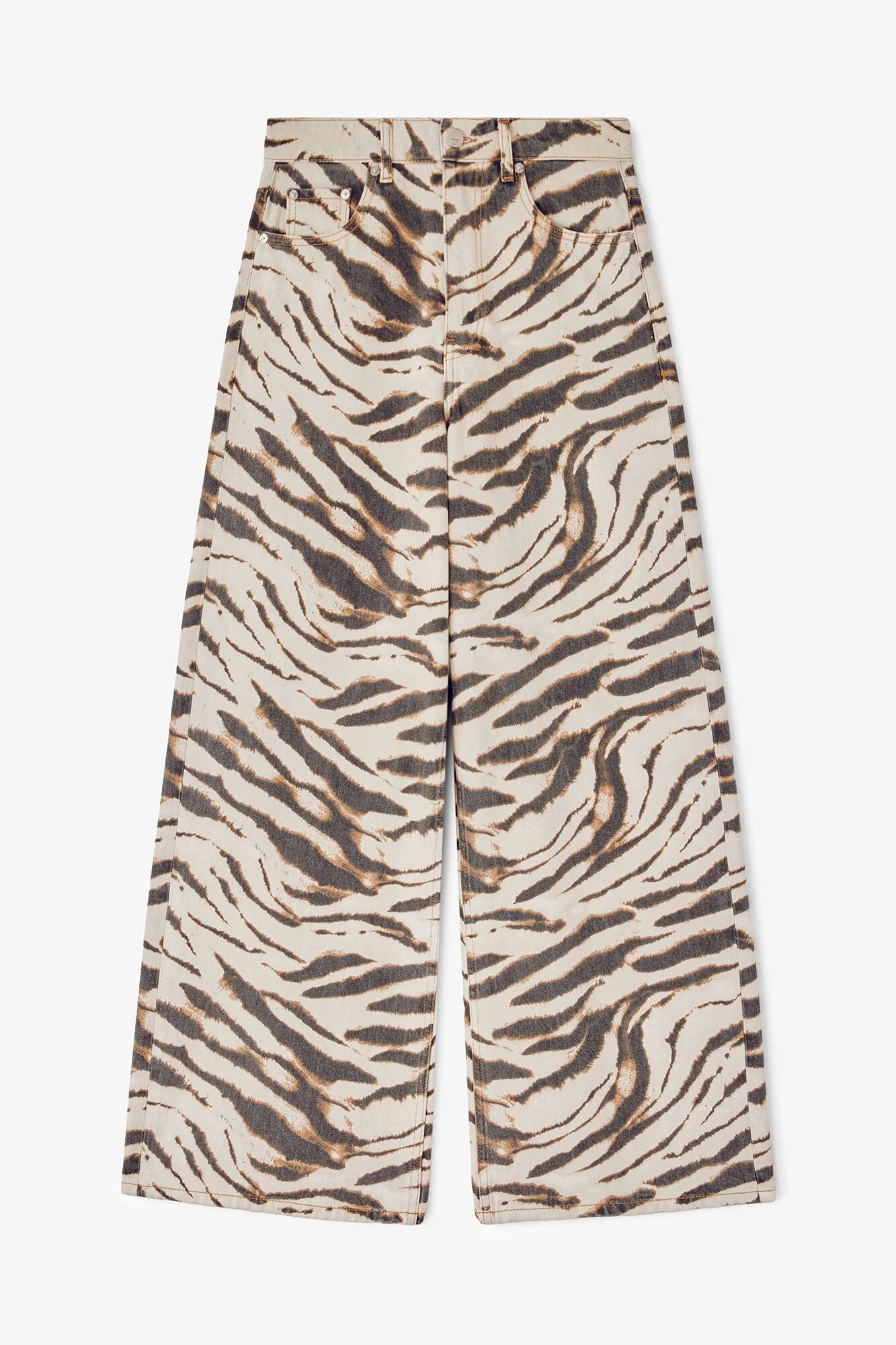 LARI WIDE JEANS IN ZEBRA DENIM - 1