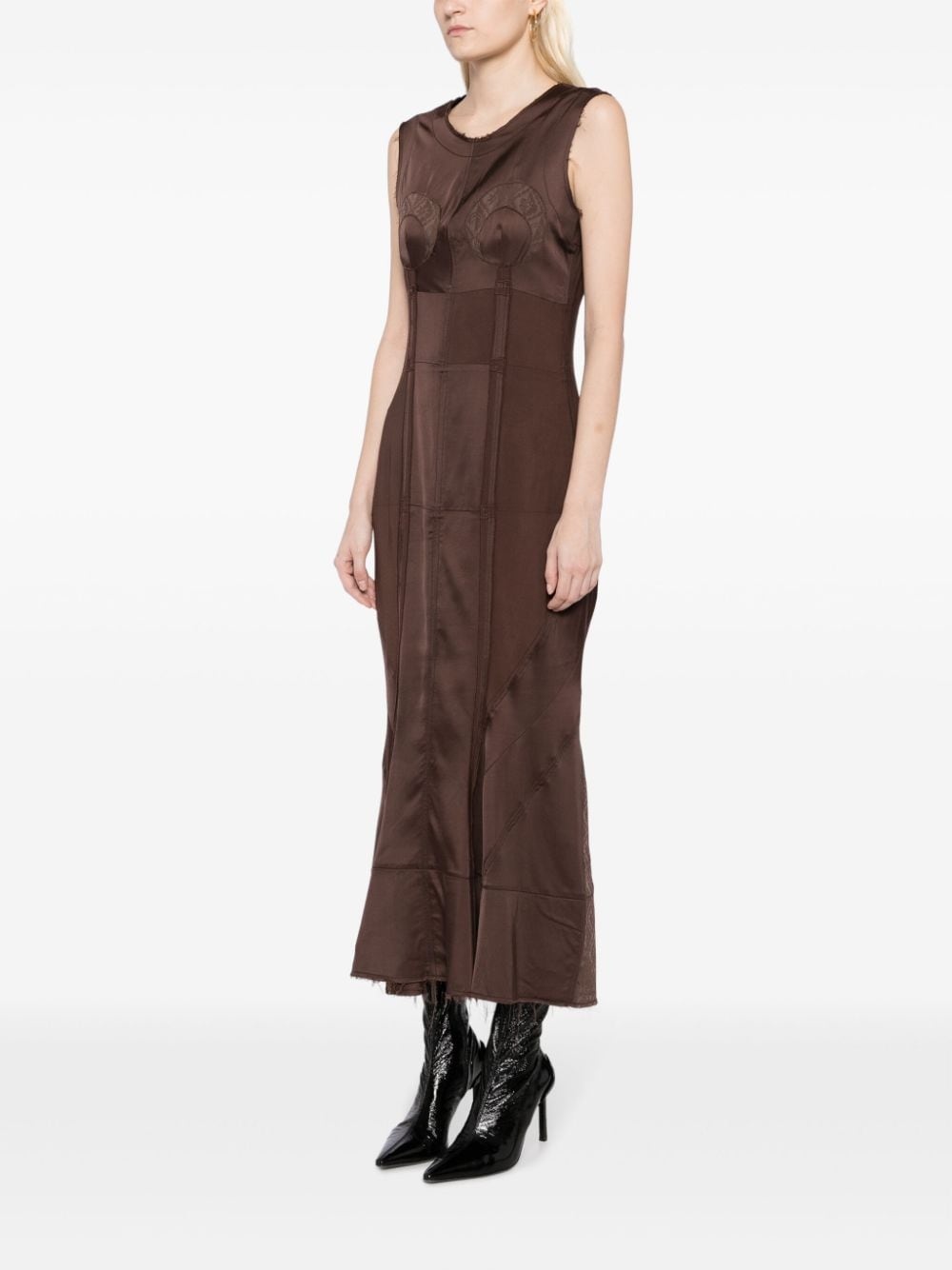 Moonogram-jacquard sleeveless mididress - 3