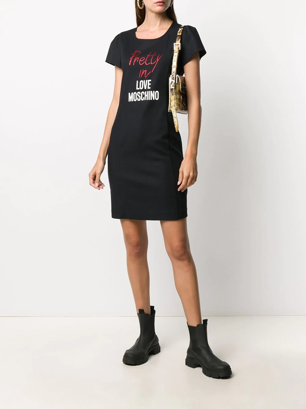 logo print T-shirt dress  - 2