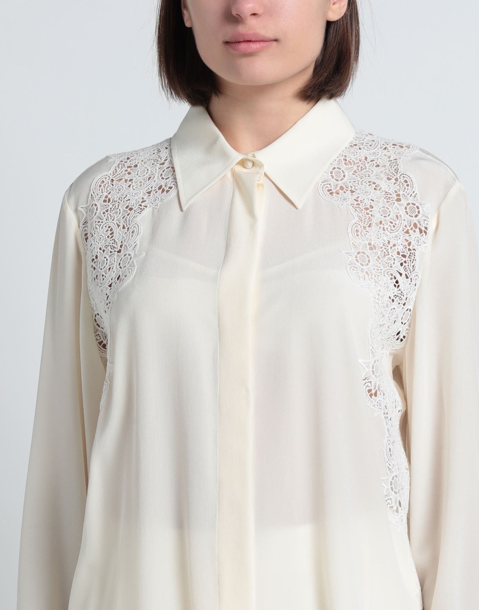 Cream Women's Lace Shirts & Blouses - 4