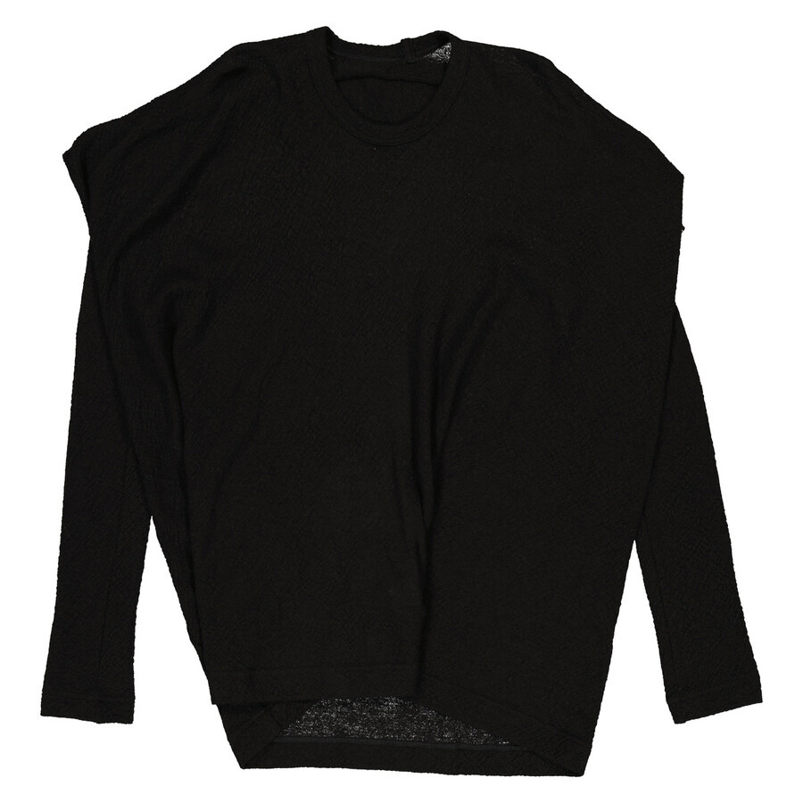 Y'S Black Bag Shaped Round Neck T-Shirt, Brand Size 2 (Small) - 5