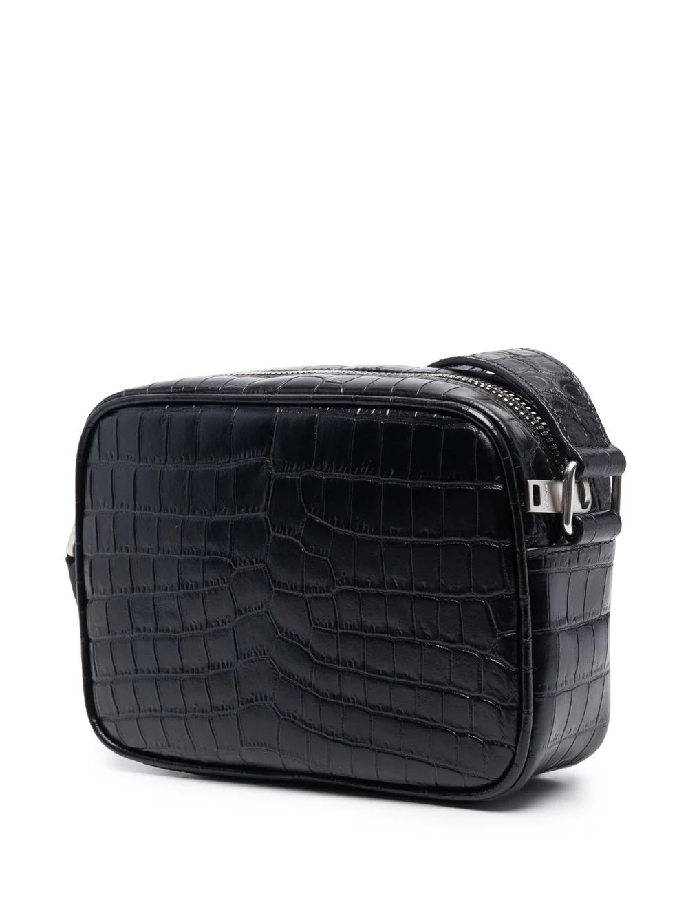 crocodile-effect leather shoulder bag - 3