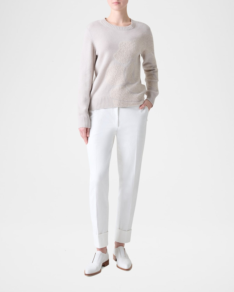AKRIS Anemone Boucle Cashmere-Silk Knit Sweater outlook