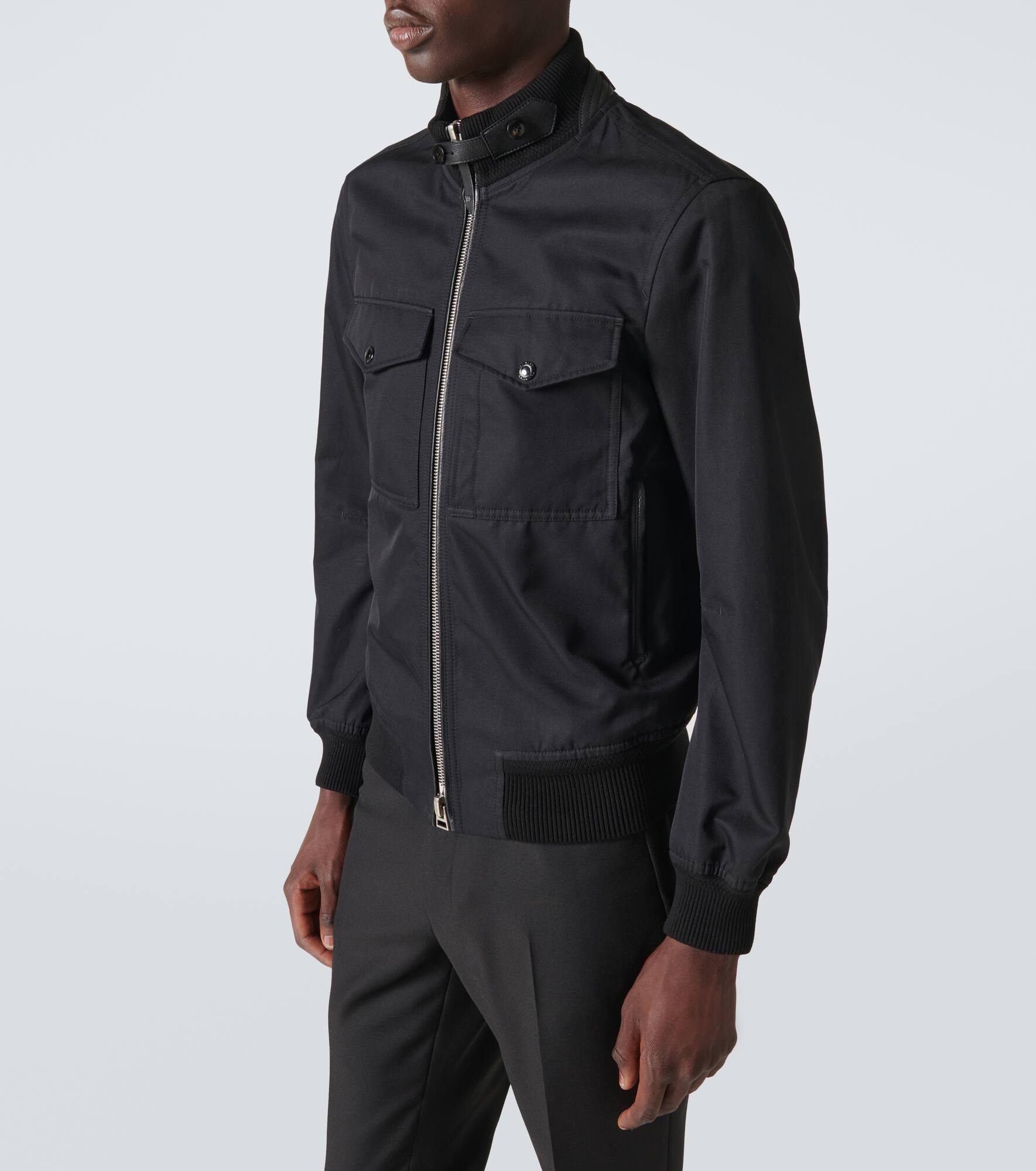 Cotton and silk twill blouson - 3