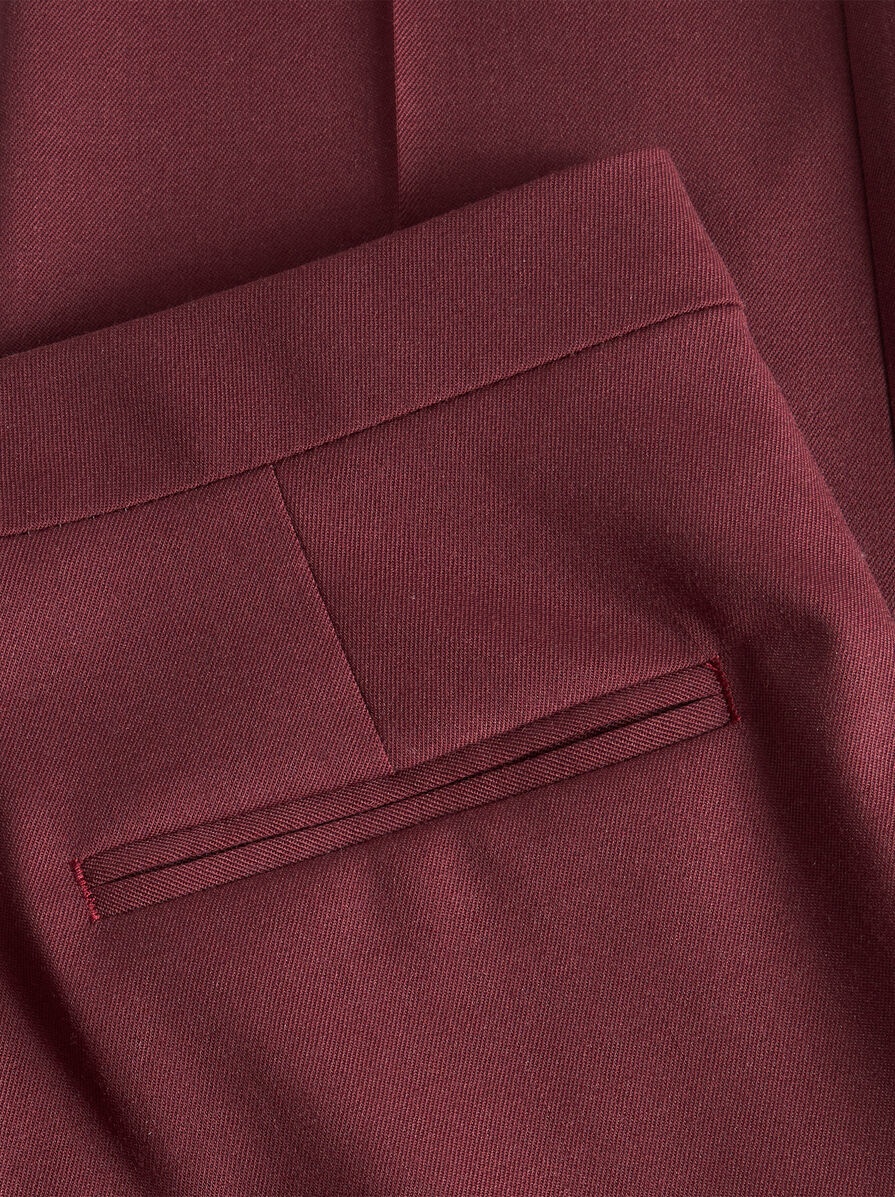 CROPPED STRETCH WOOL TROUSERS - 6