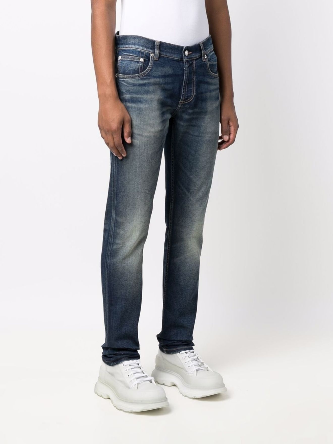 McQueen Graffiti denim jeans - 3
