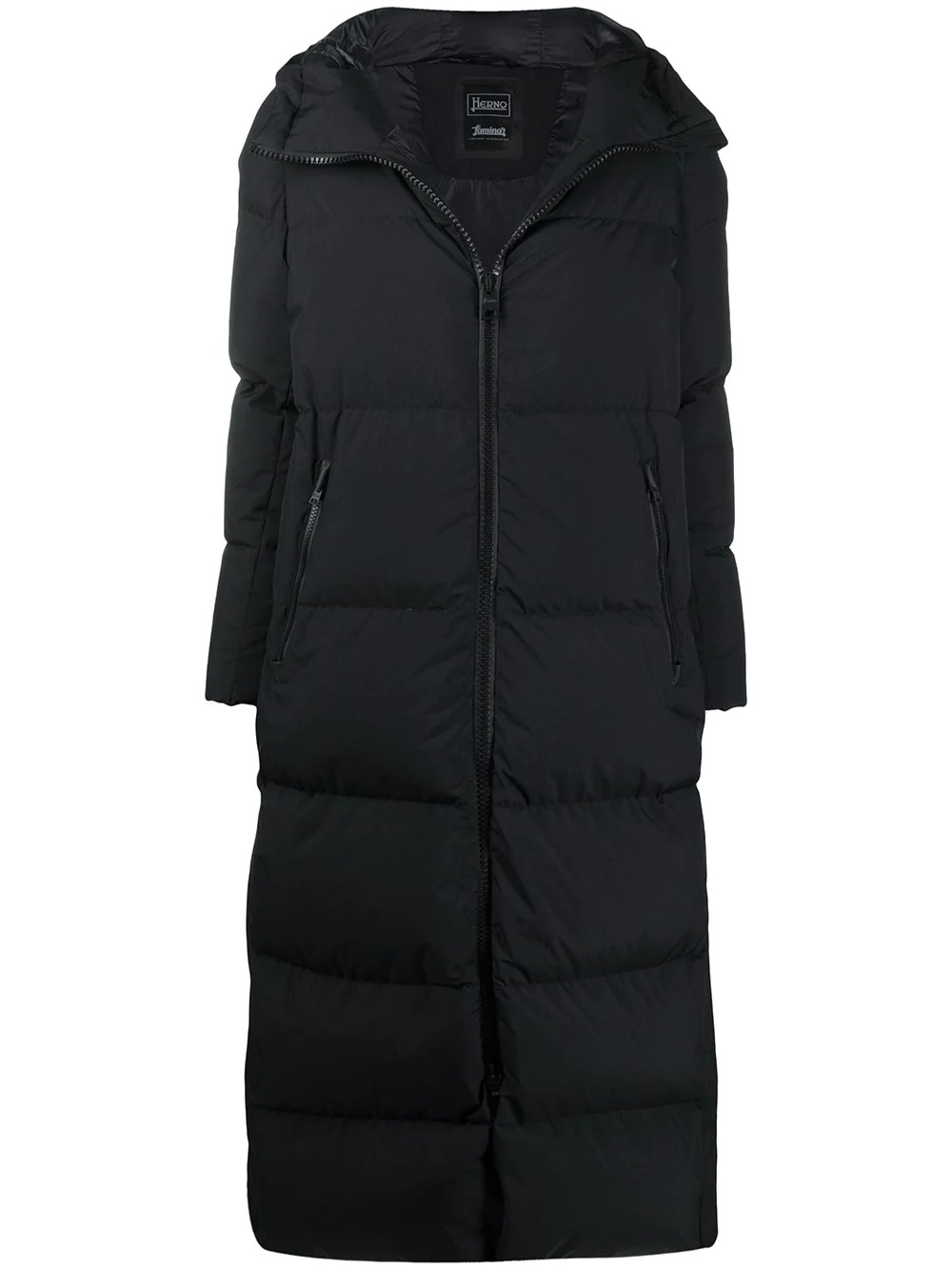 long Laminar padded coat - 1