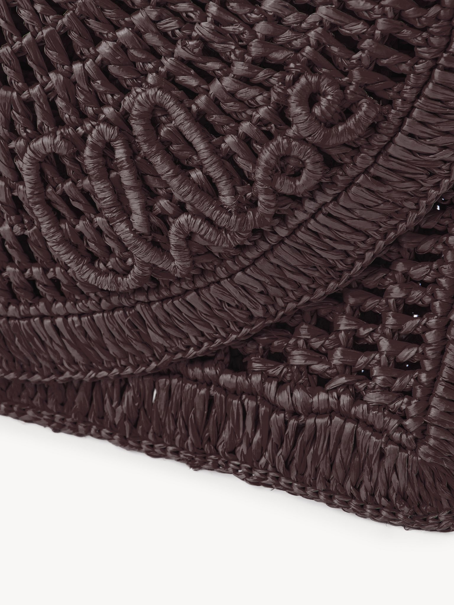 SUMMER BANANA FLAT POUCH WITH STRAP IN RAFFIA - 6