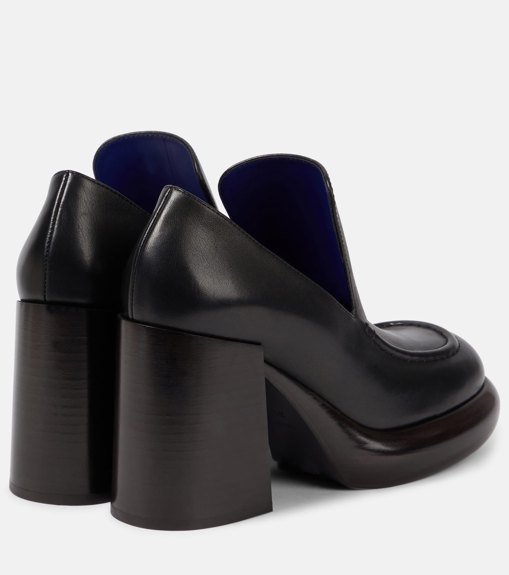 Leather loafer pumps - 3