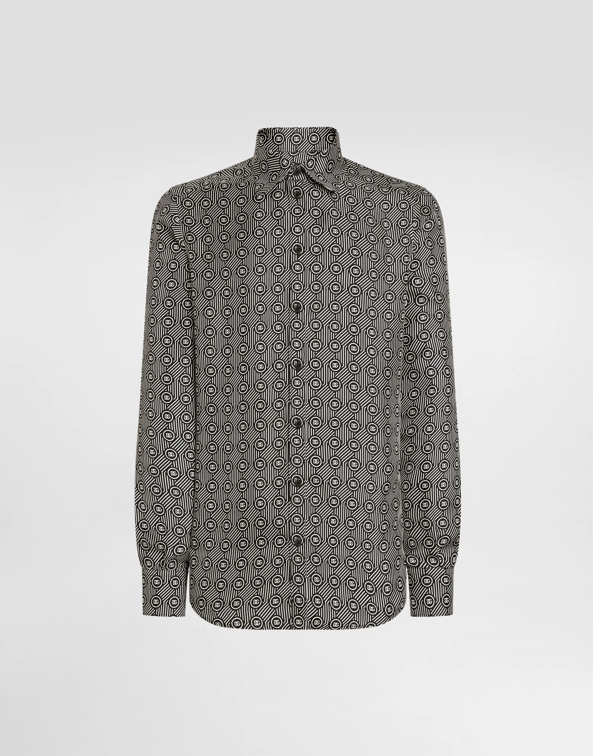 Printed silk twill martini shirt - 1