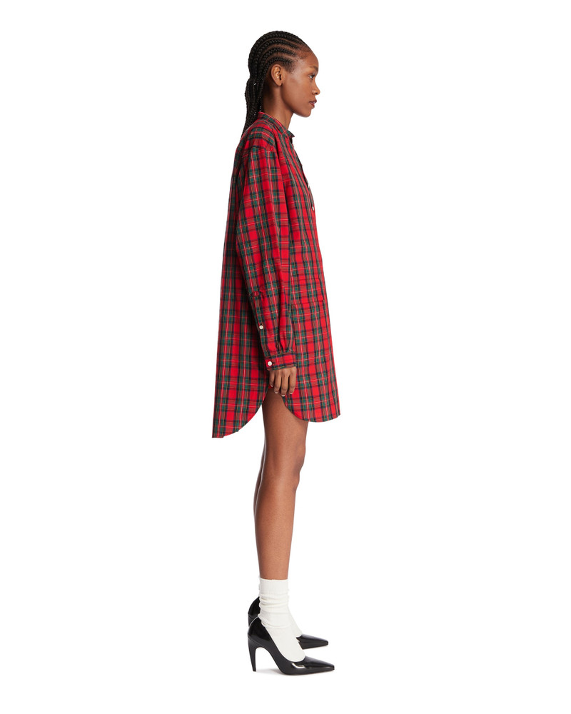 Red Tartan Shirt Dress 5