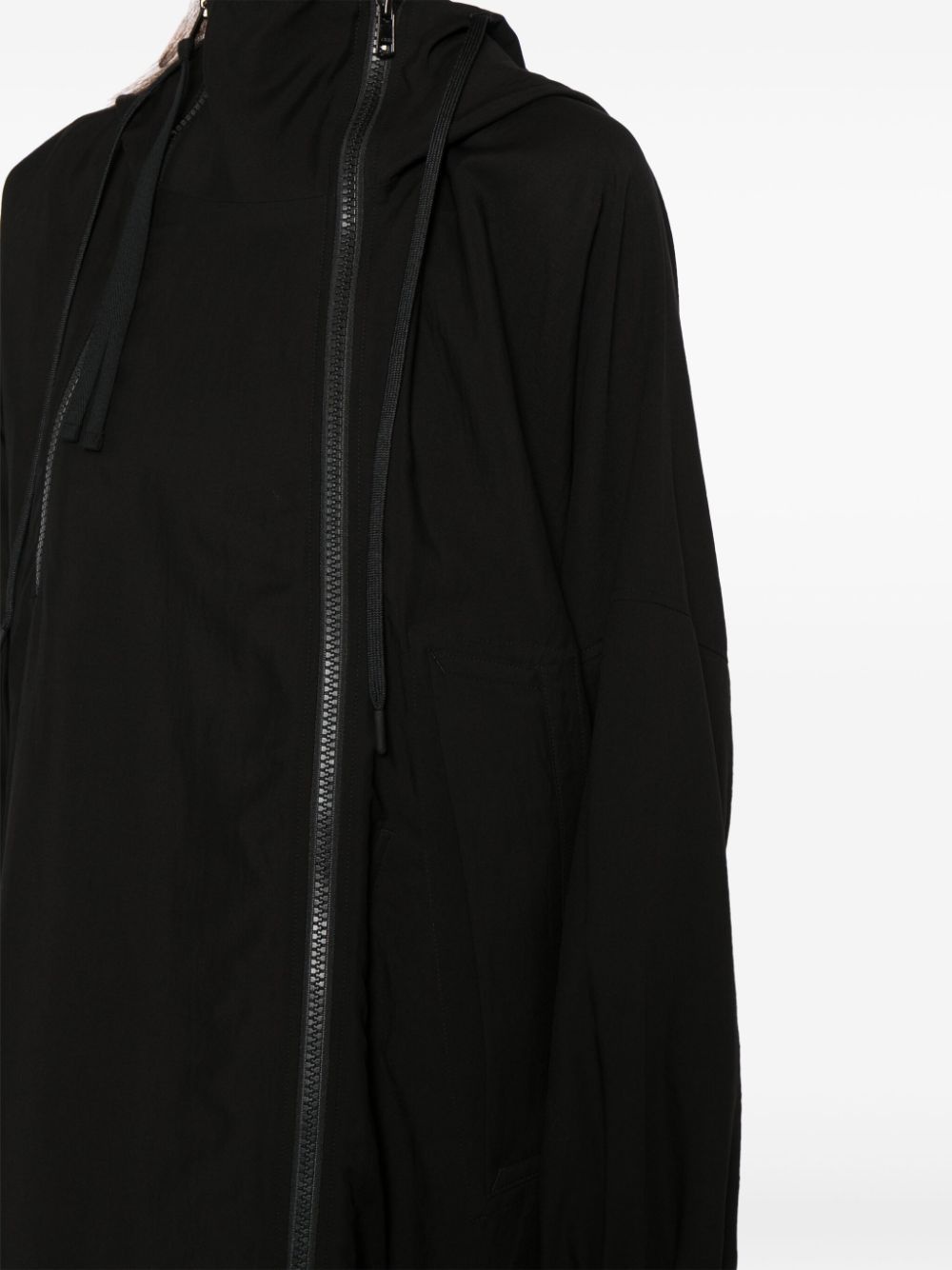 asymmetric hooded jacket - 5