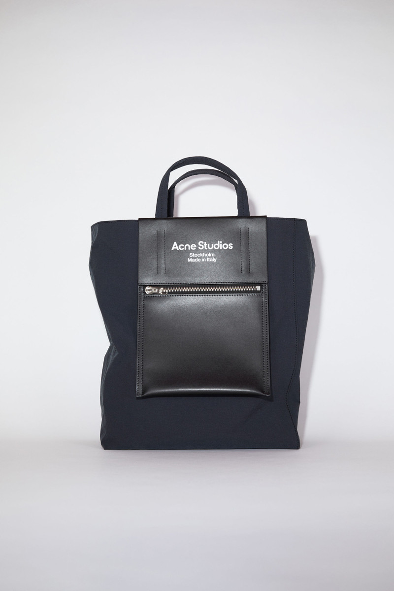 Papery nylon tote bag - Black/Black 1