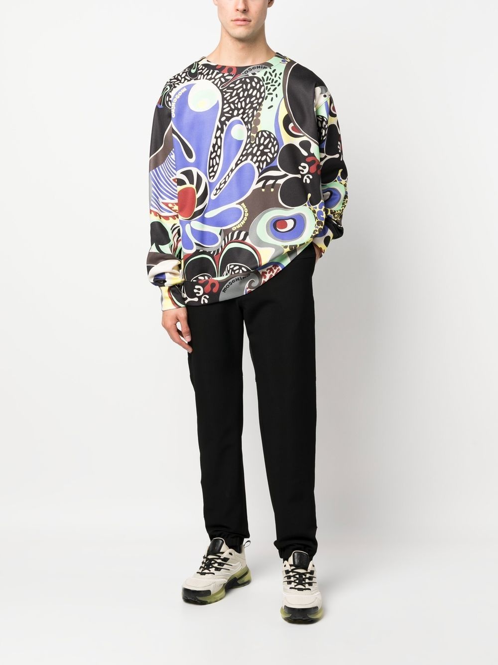 graphic-print crew neck sweatshirt - 2