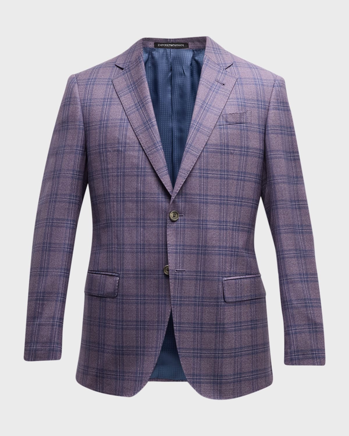 Men's Tonal Wool Plaid Sport Coat - 9