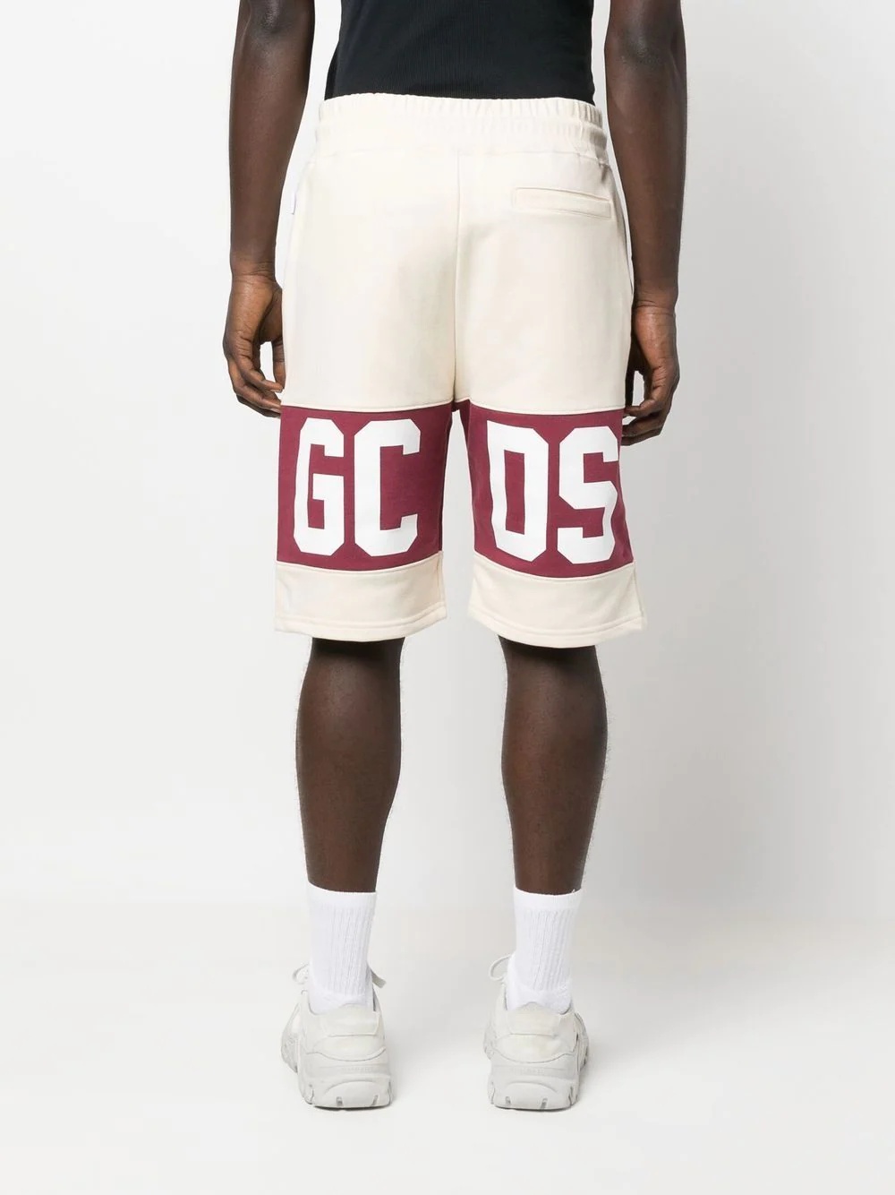 logo-print track shorts - 4