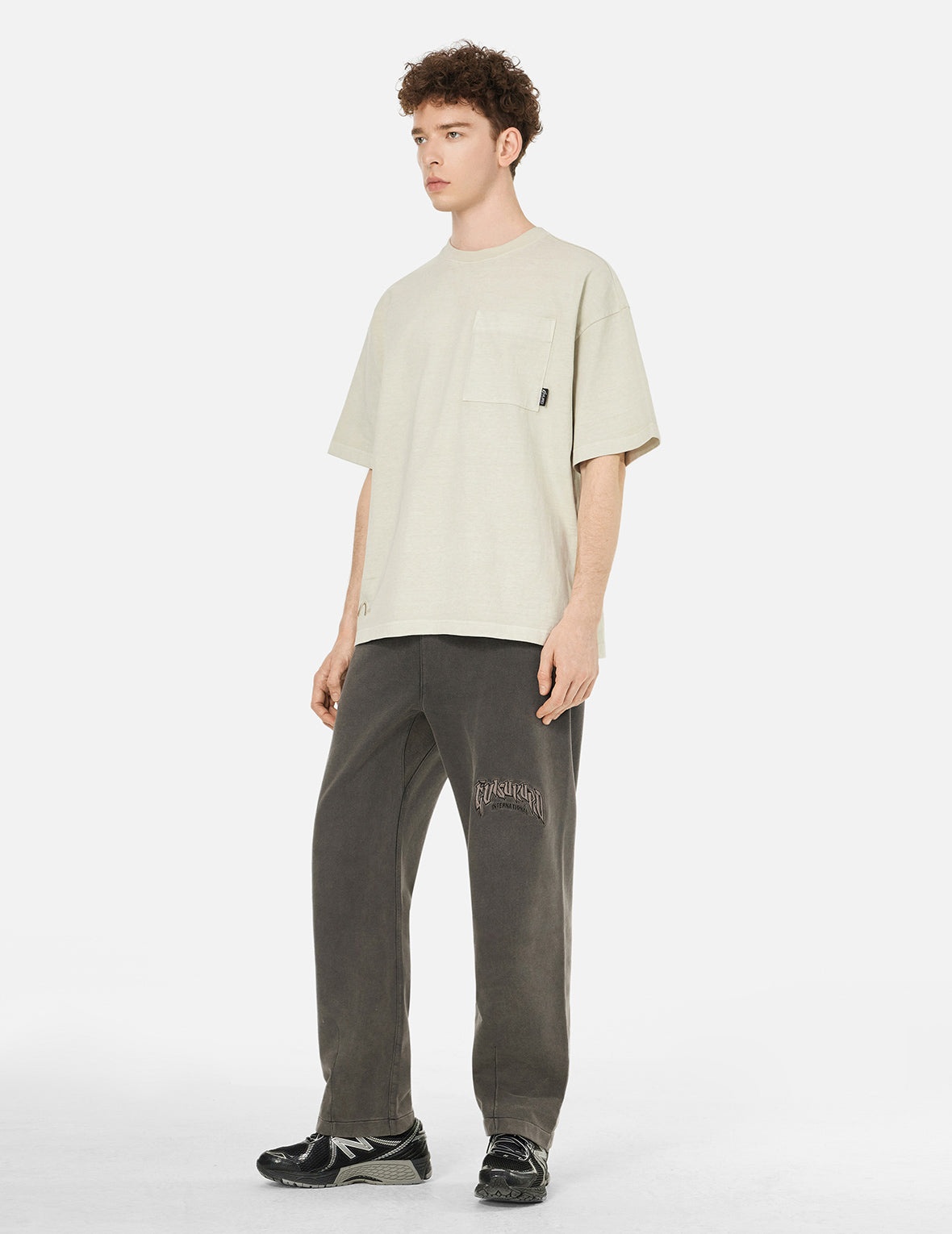 Heavy Washed Relax Fit Sweatpants - 3
