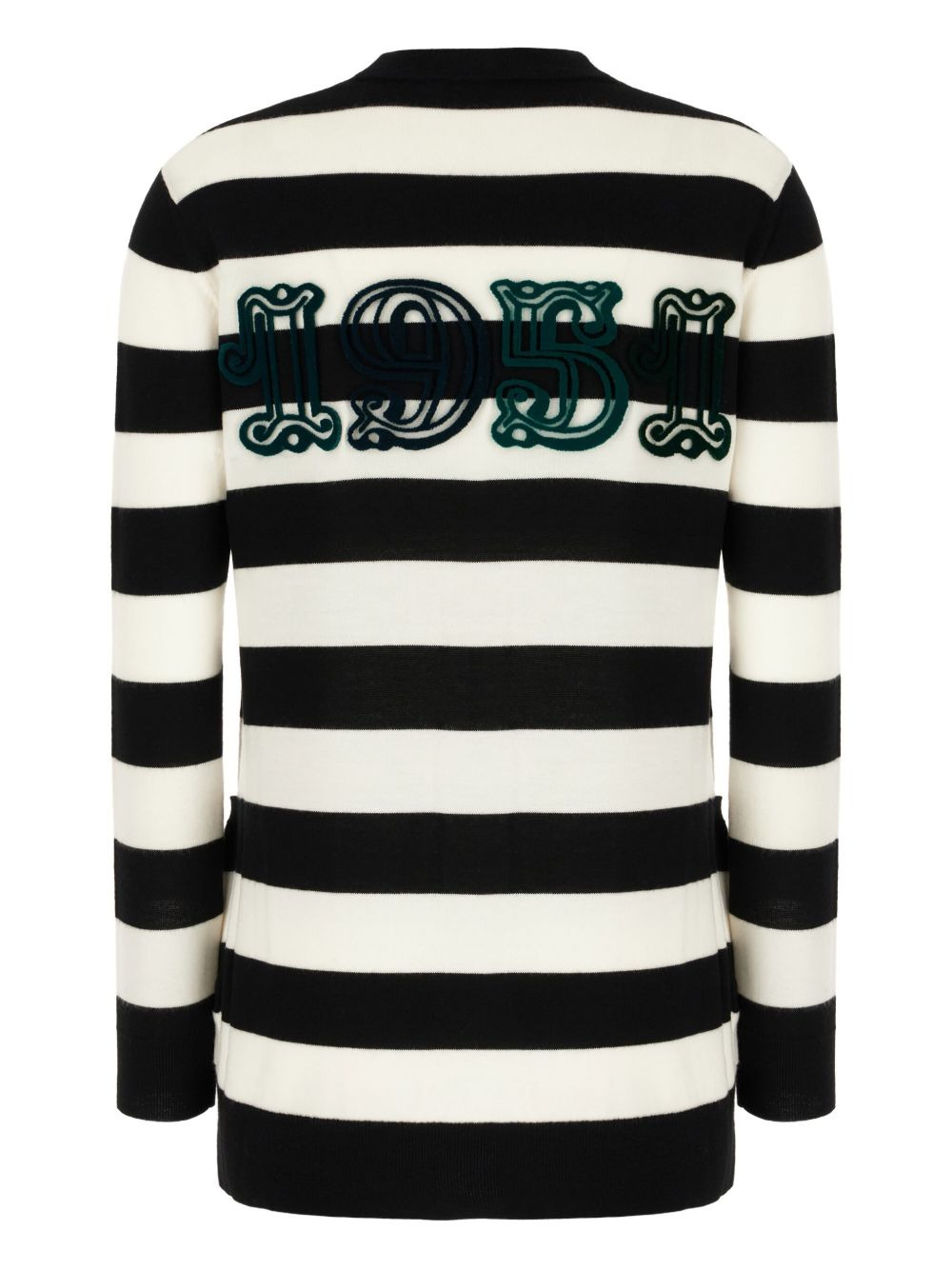 striped virgin-wool cardigan - 2