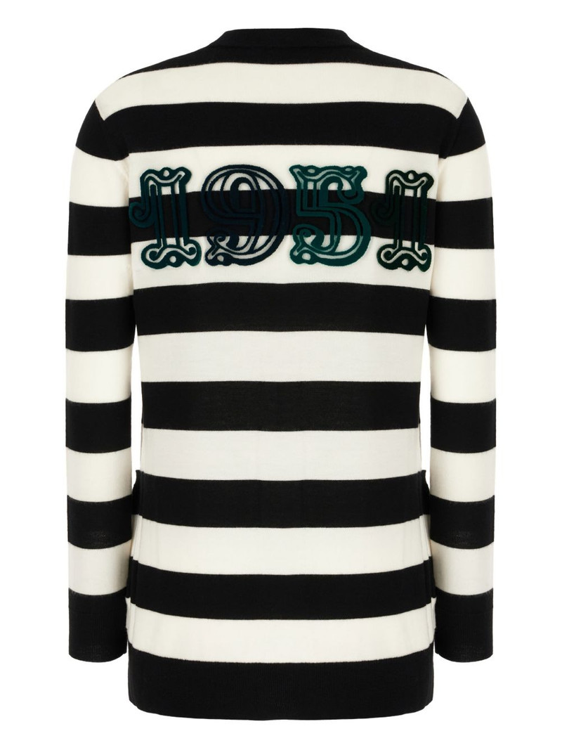 Max Mara striped virgin-wool cardigan outlook