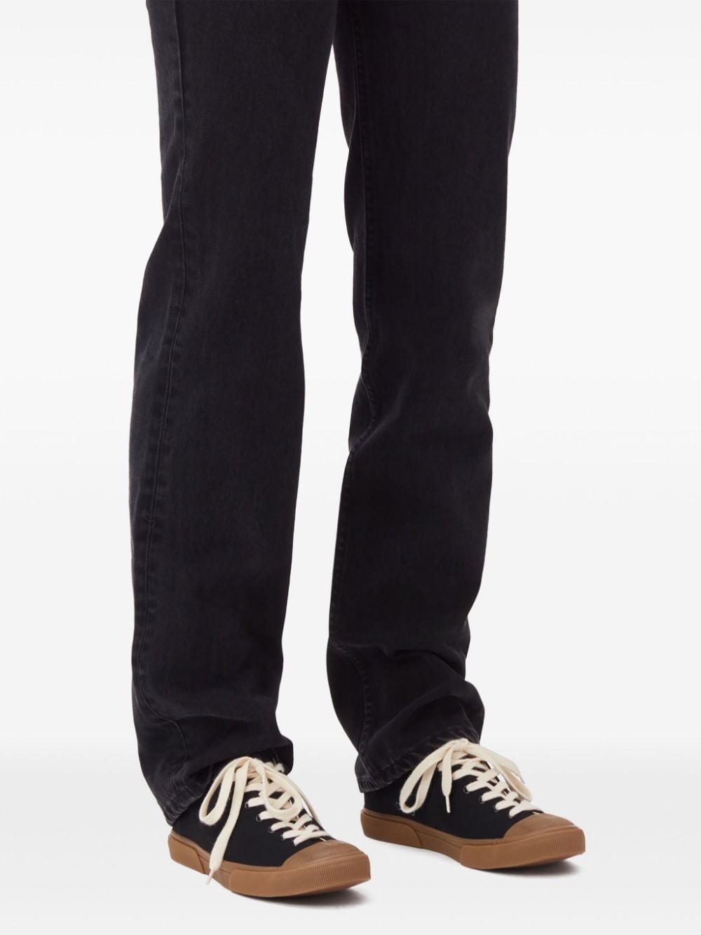 GANNI logo-embroidered organic cotton sneakers | REVERSIBLE