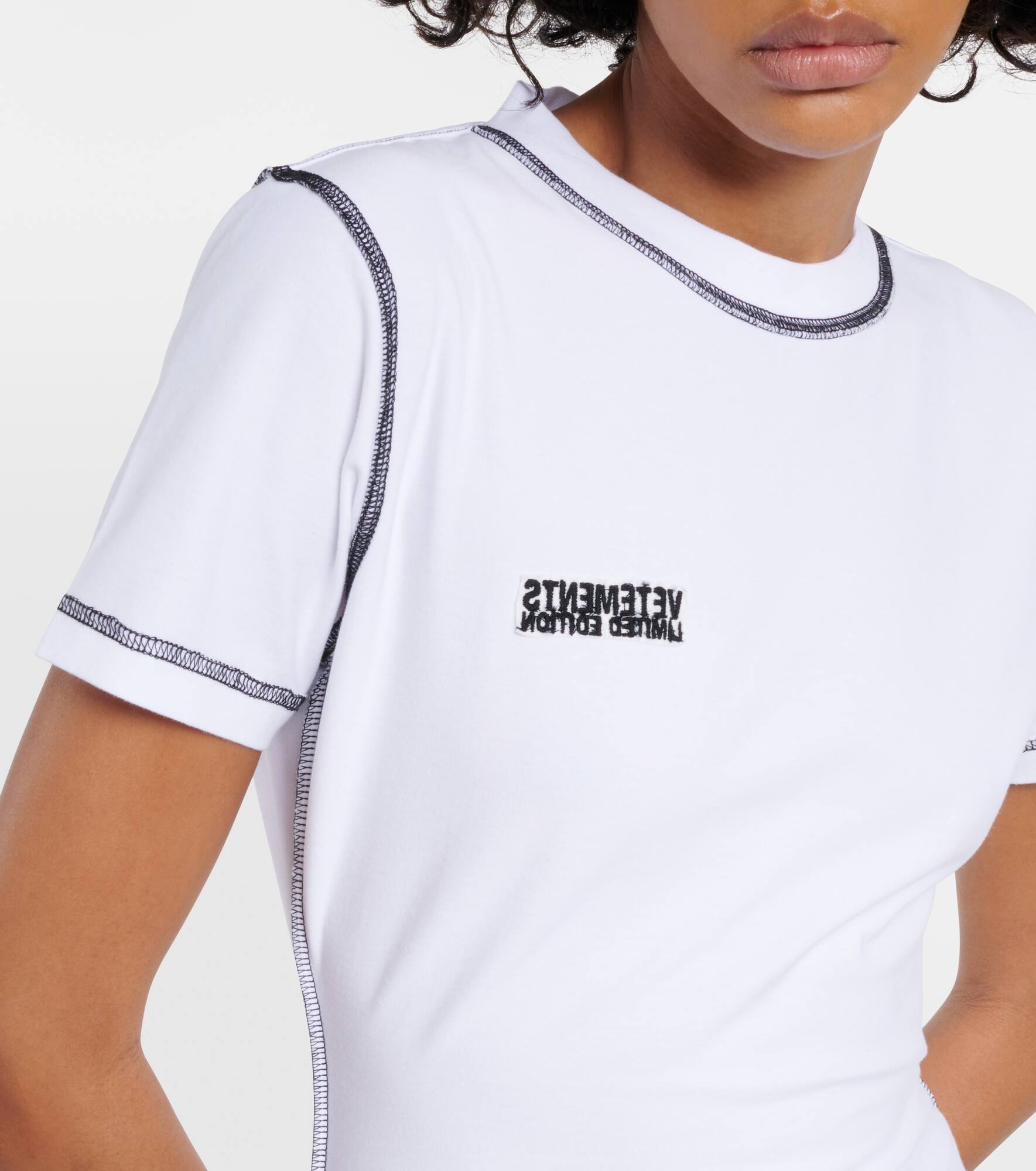 Cotton-blend jersey T-shirt - 4